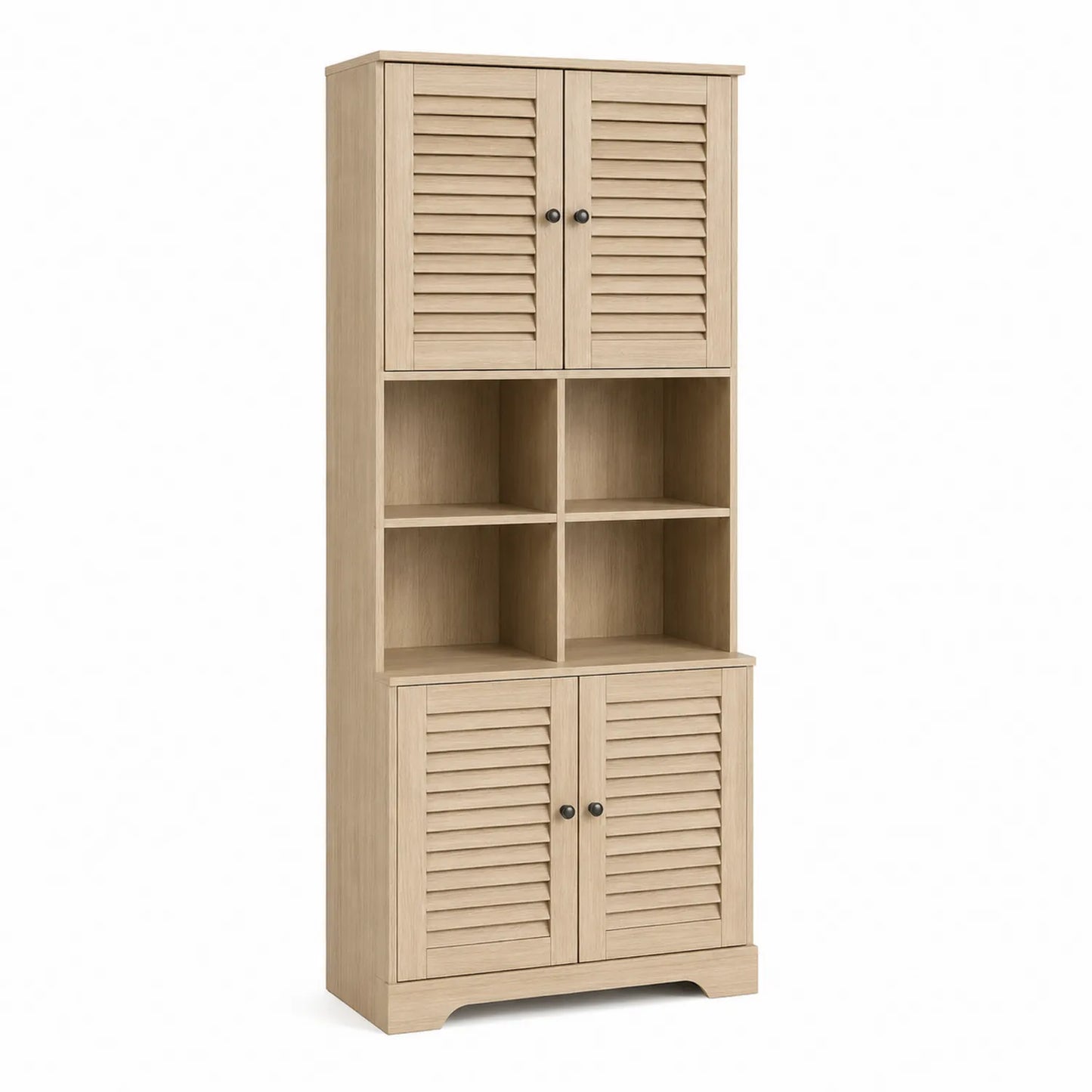 Armadio contenitore in legno MDF con ante e scaffali 180x80x40 cm