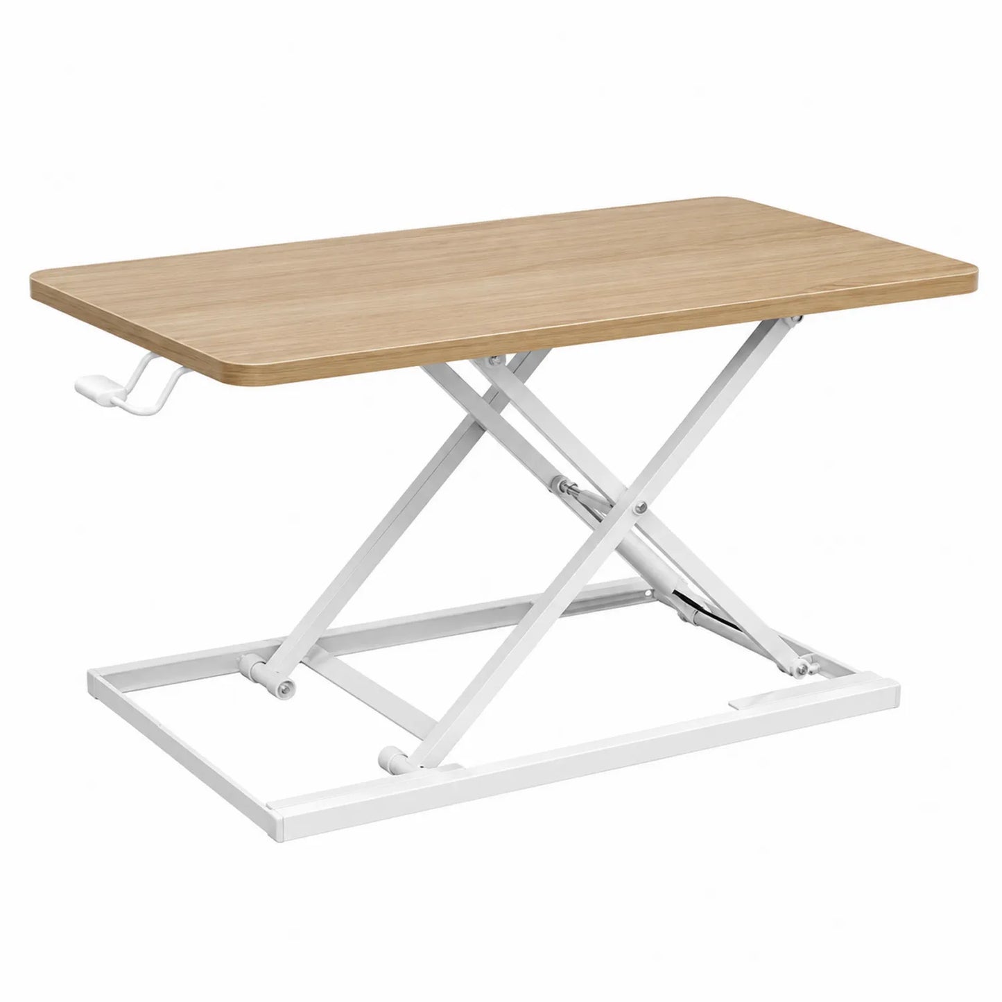 Tavolo regolabile in legno e metallo bianco 120x60 cm
