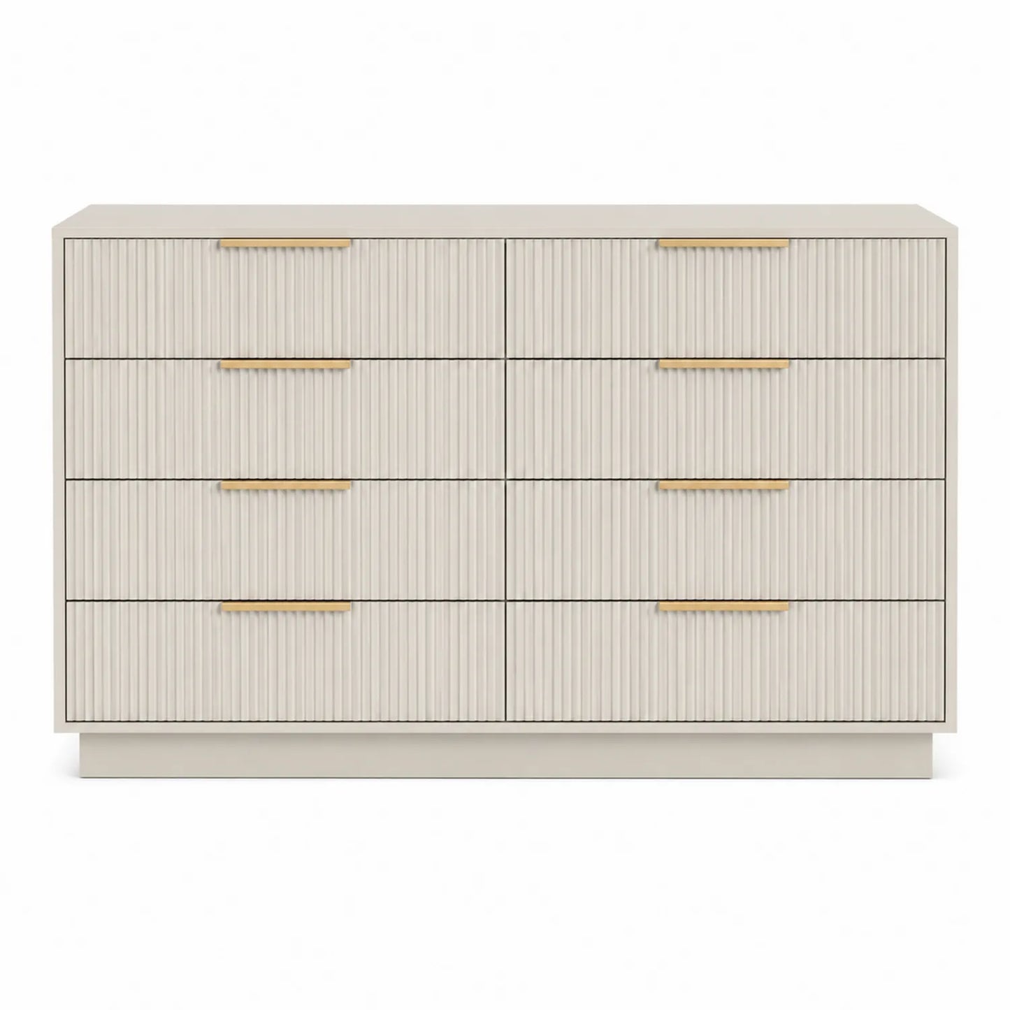 Cassettiera a 8 Cassetti in MDF con Maniglie in Metallo